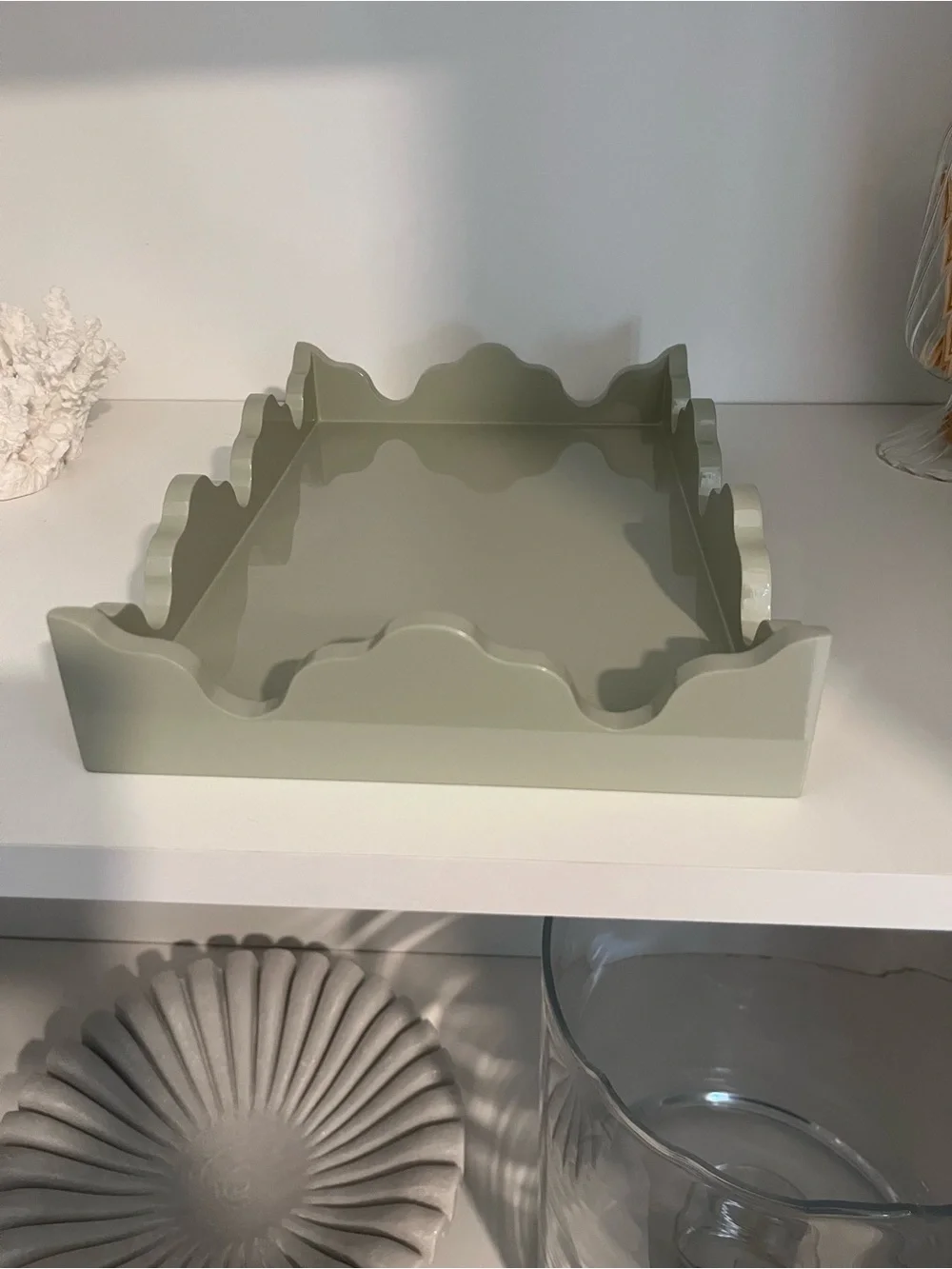 Pottery Barn Scalloped Tray